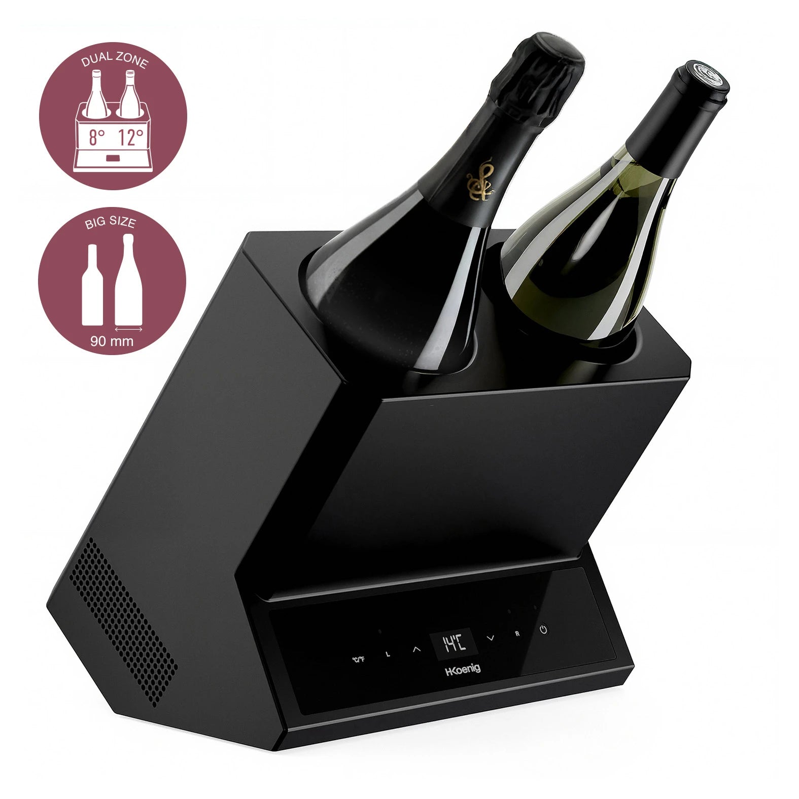 Enfriador de vino para 2 botellas H.Koenig LVX28