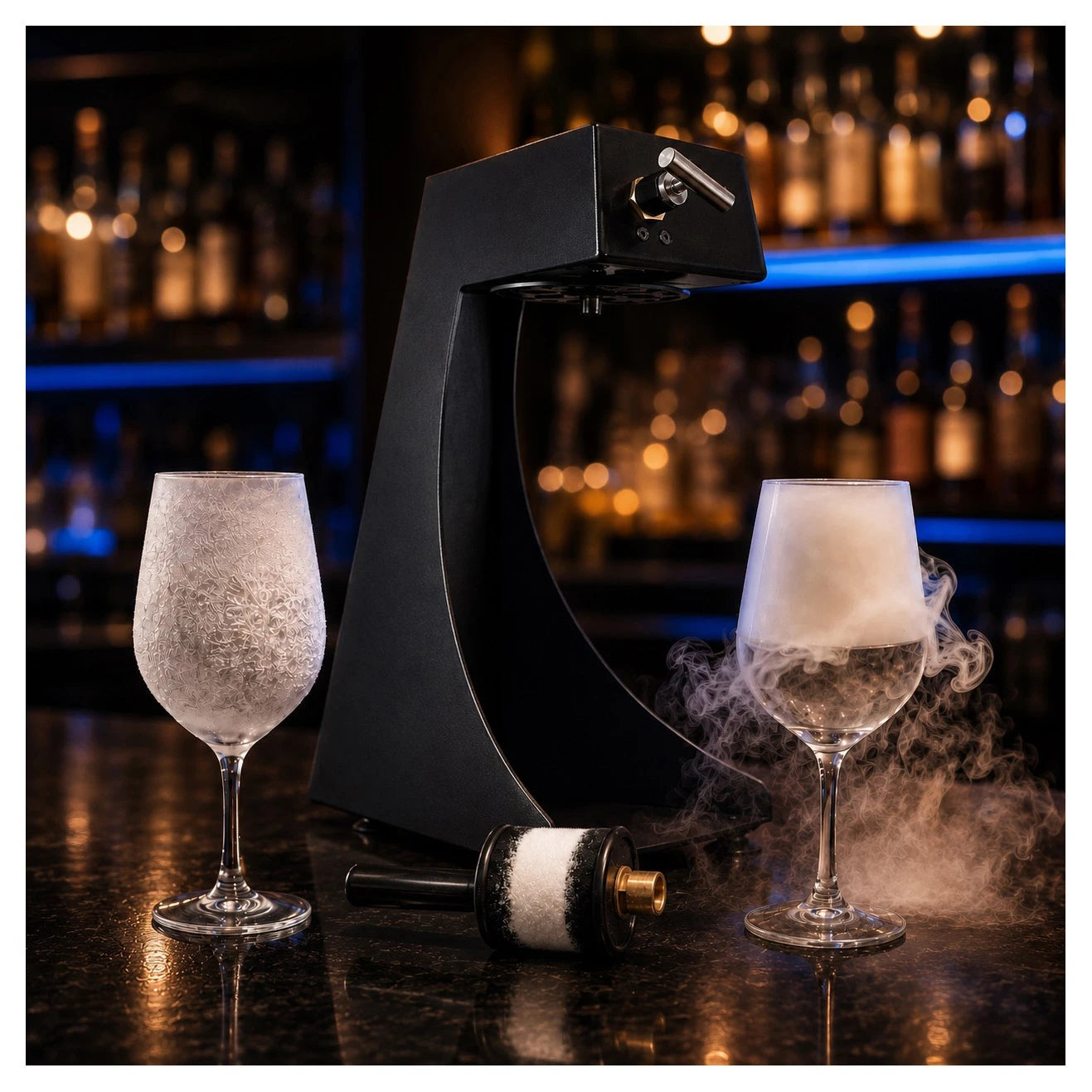Escarchadora de copas y vasos + accesorio hielo seco QuickFrost ICG-5000
