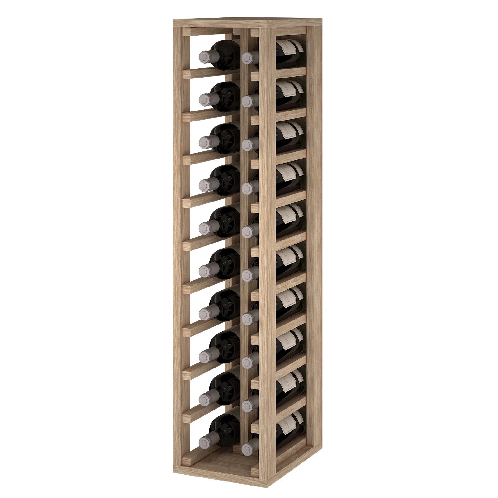 Oak wood wine rack for 20 bottles, Godello ER2032
