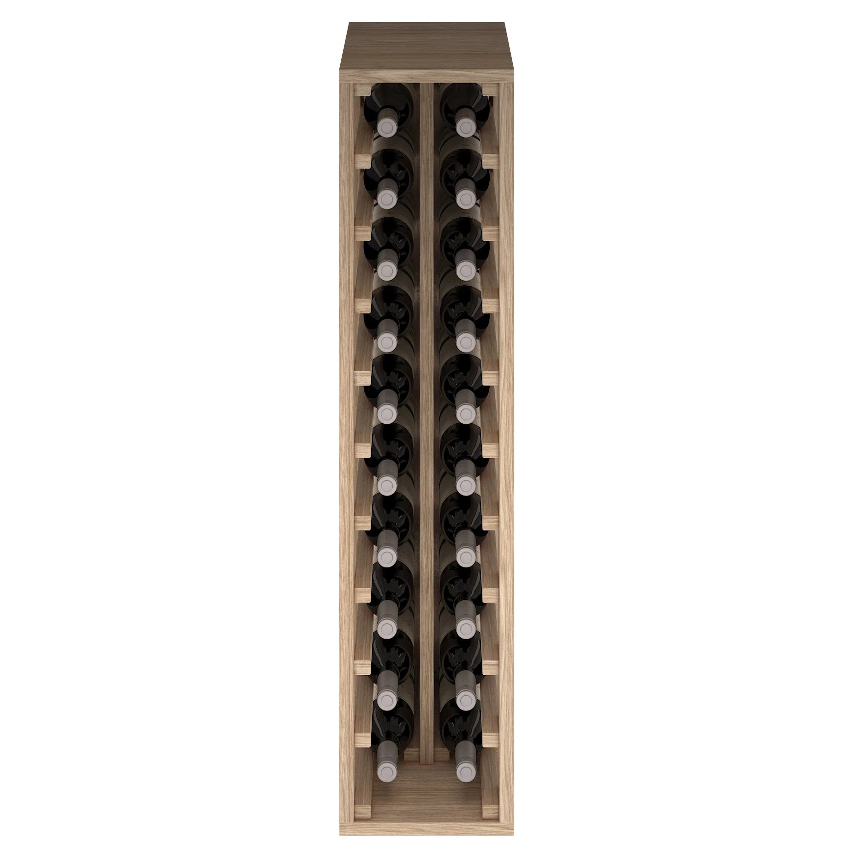 Oak wood wine rack for 20 bottles, Godello ER2032