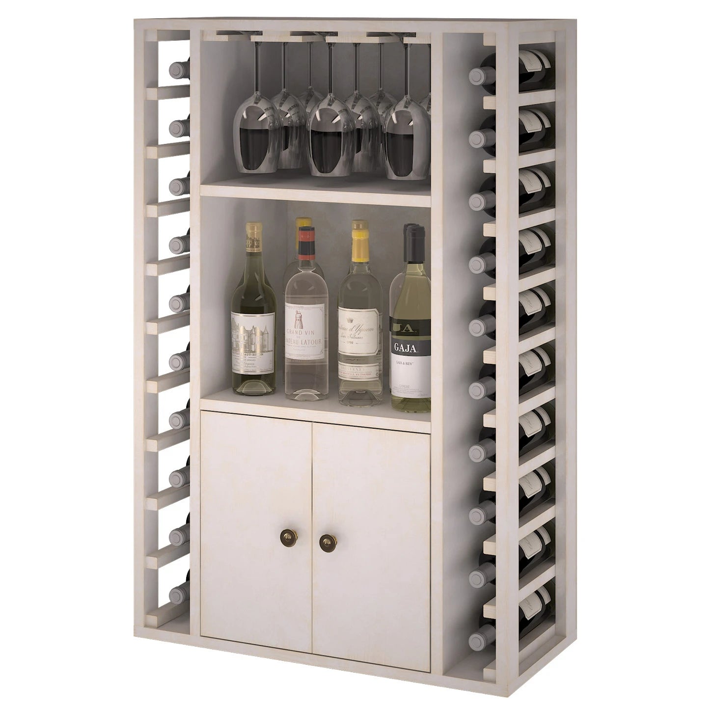 Pine wood wine rack for 20 bottles, Godello EW2521