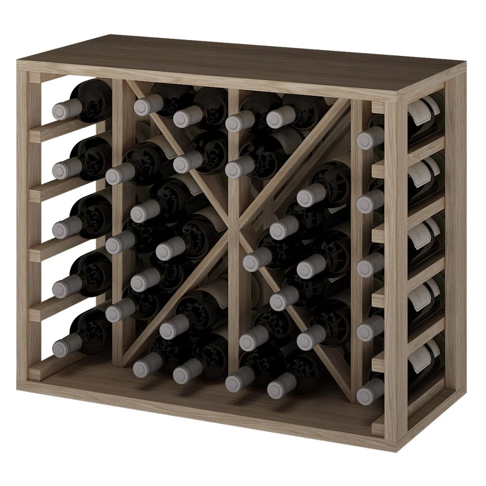 Oak wine rack for 34 bottles, Godello ER2531