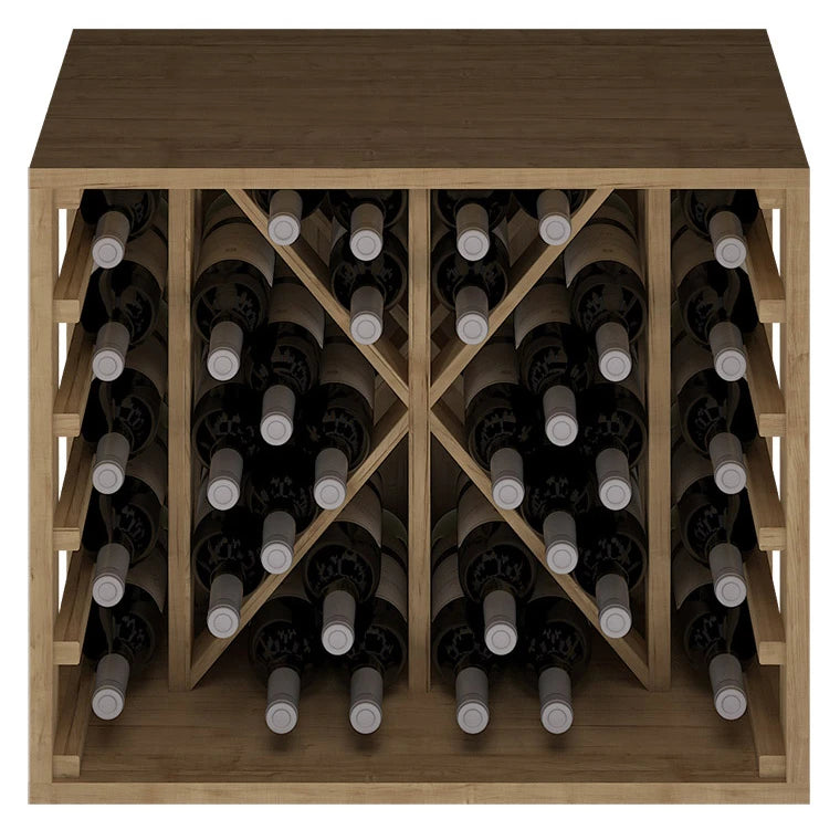 Pine wood wine rack for 34 bottles, Godello EX2531
