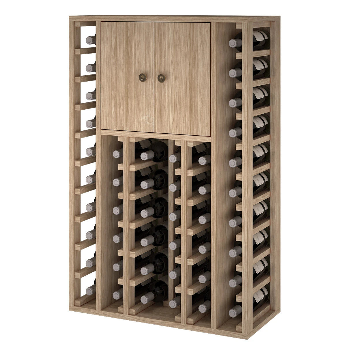 Oak wood wine rack for 46 bottles, Godello ER2515