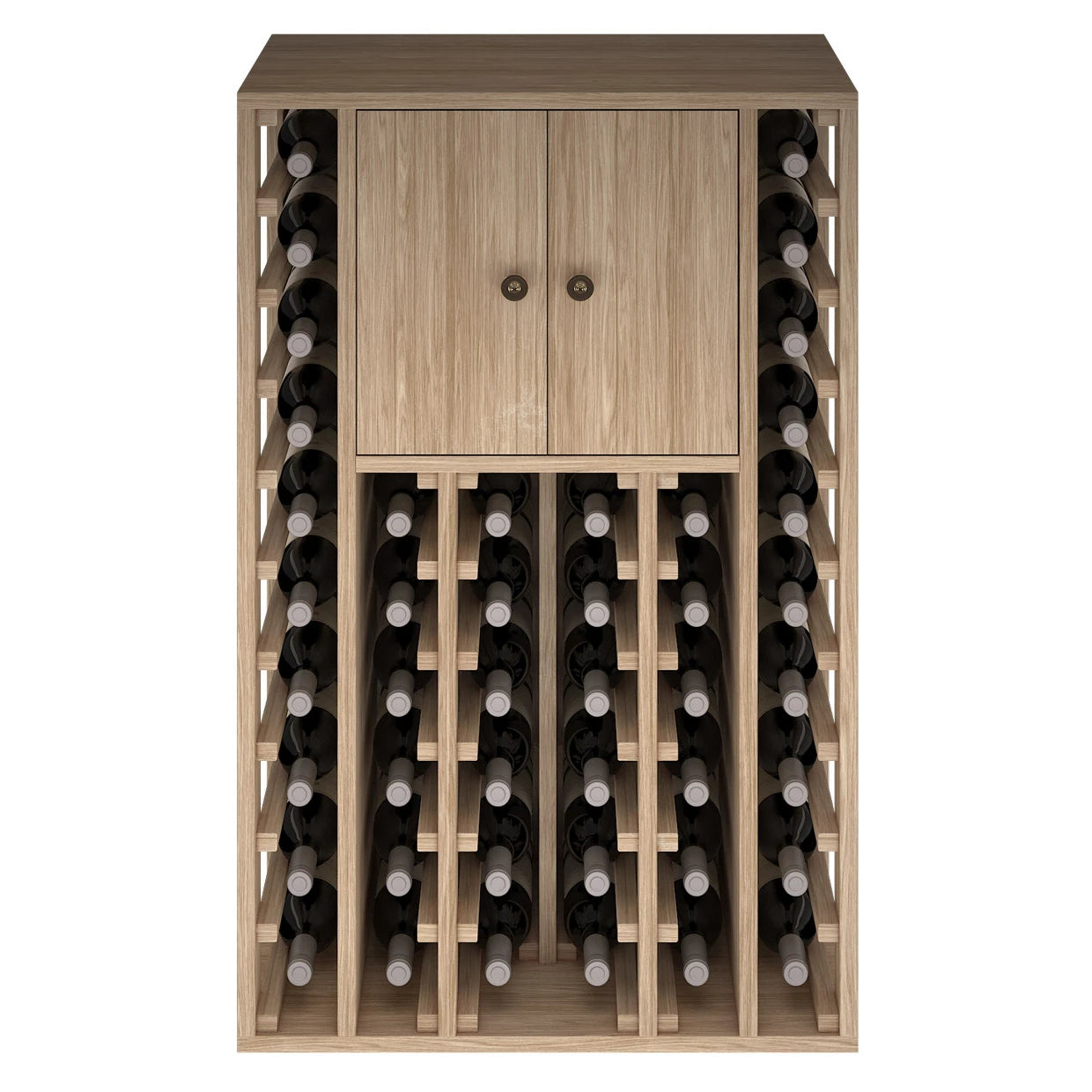 Oak wood wine rack for 46 bottles, Godello ER2515