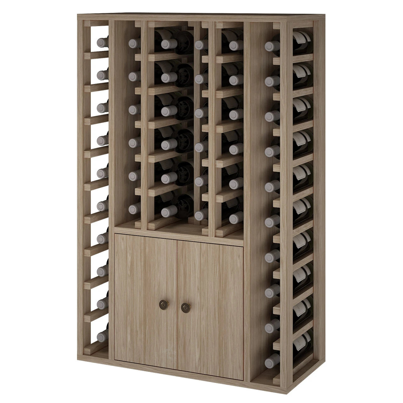 Oak wine rack for 46 bottles, Godello ER2516