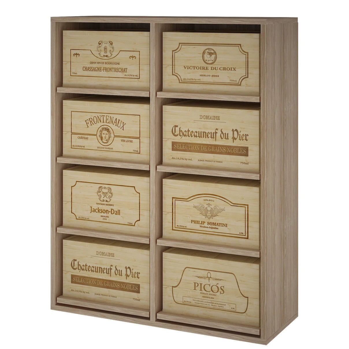 Oak wine rack for 48 bottles, Godello ER2541