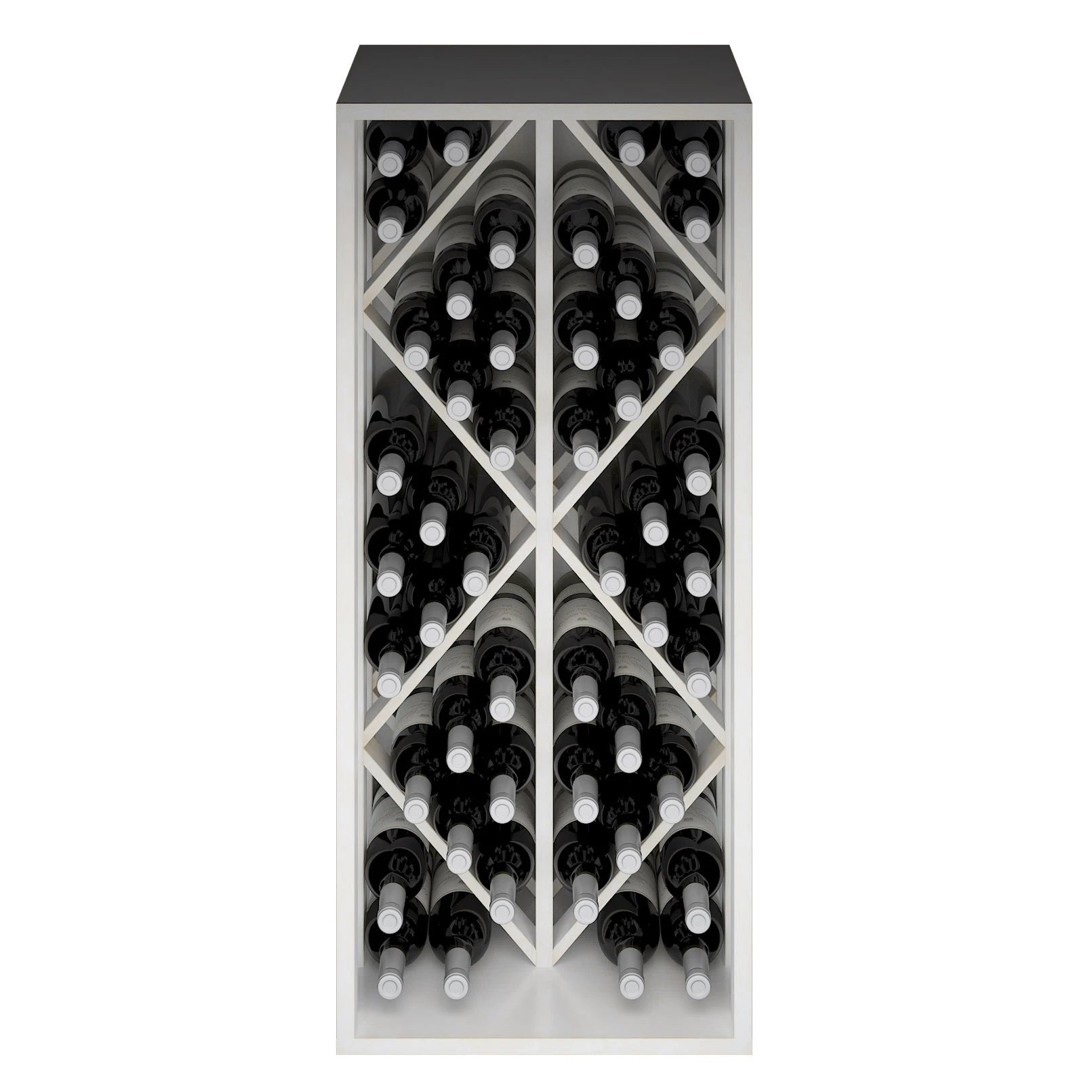 Botellero de madera de pino con rombos para 48 botellas, Godello EW2532