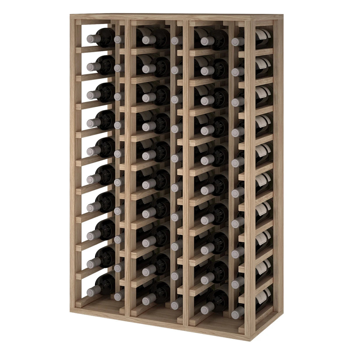 Oak wood wine rack for 60 bottles, Godello ER2060