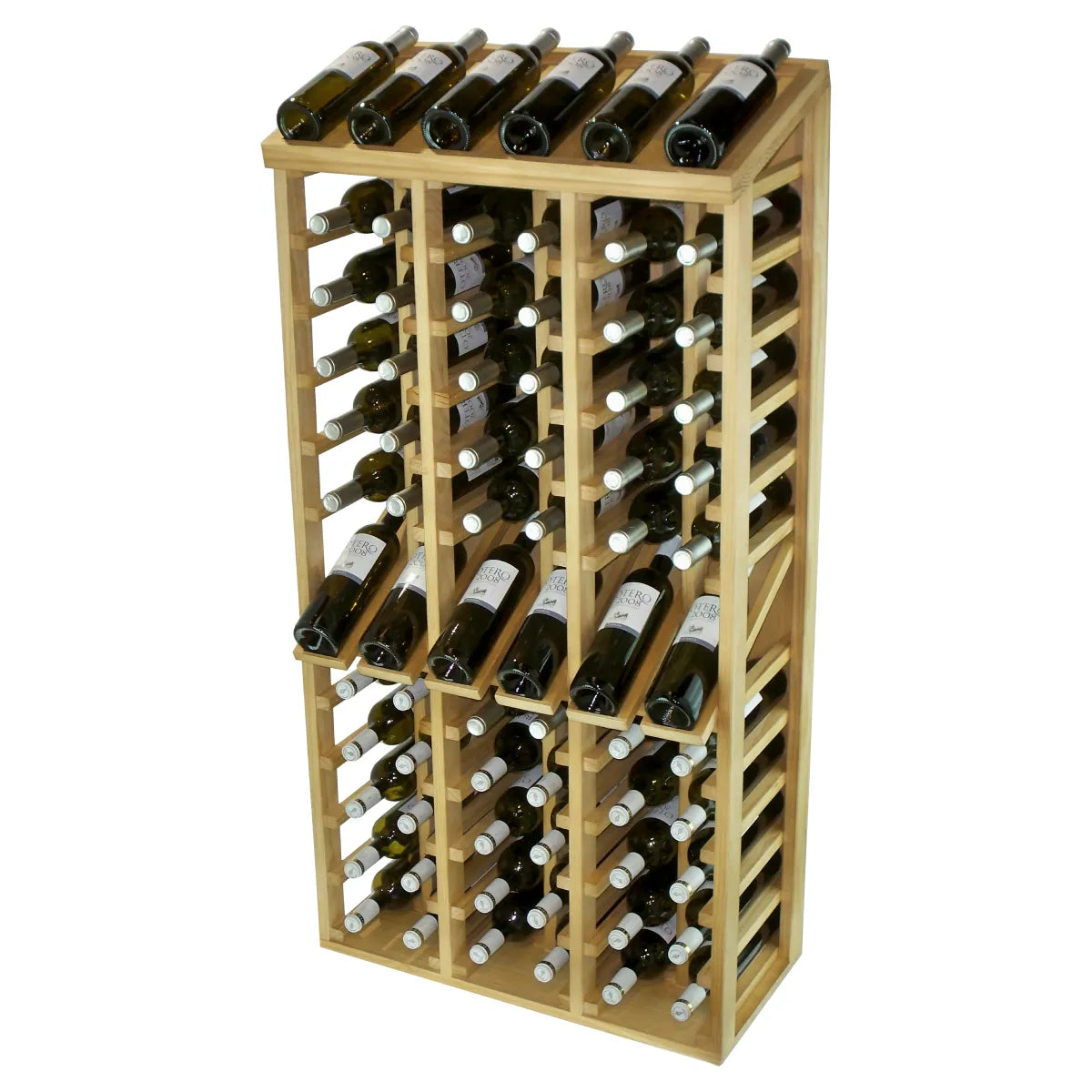 Wine rack for 72 bottles Expovinalia Villamartín Godello 2068 — Pine with light oak finish — EX2068