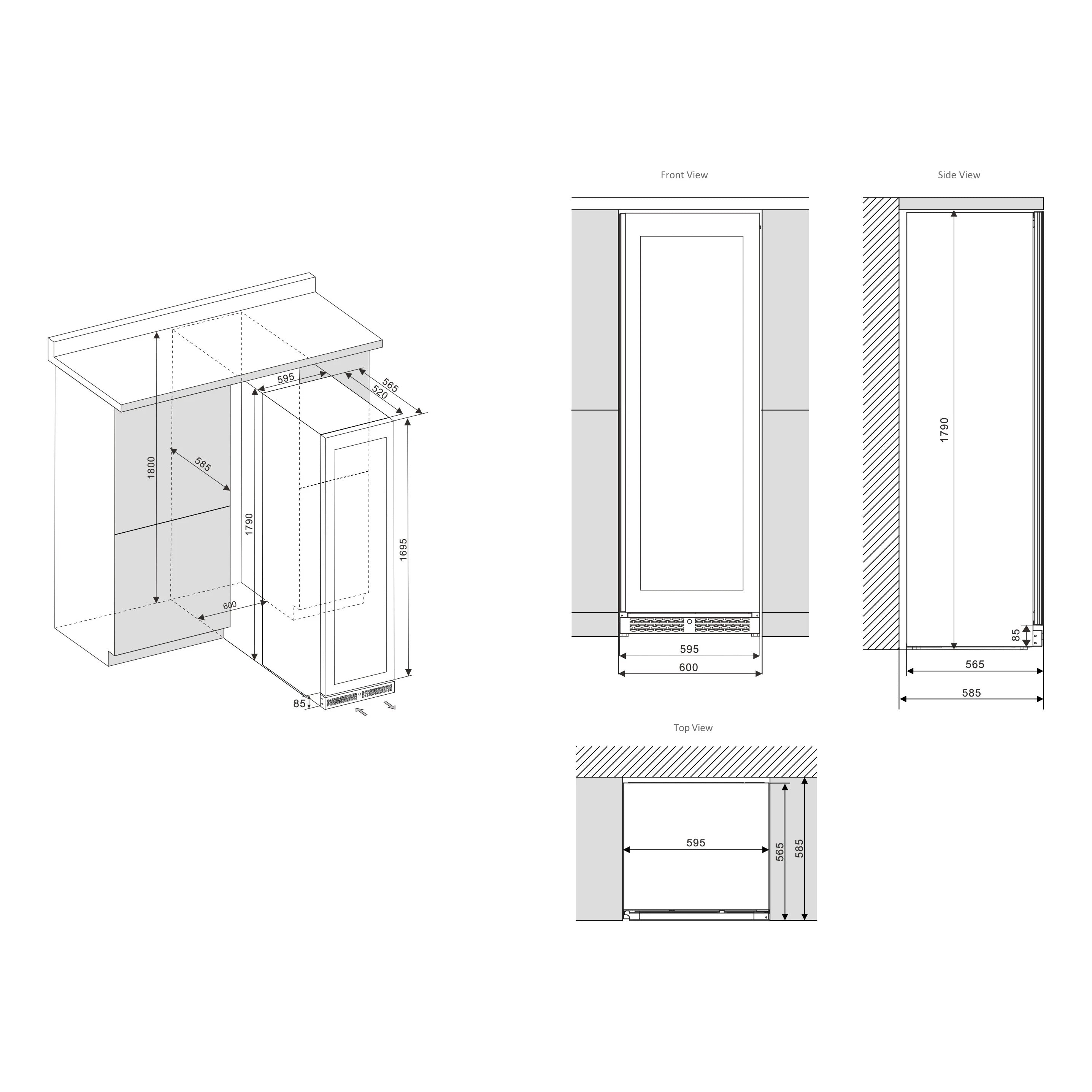 Vinoteca & Refrigerador de bebidas CELLA WBV122S Black