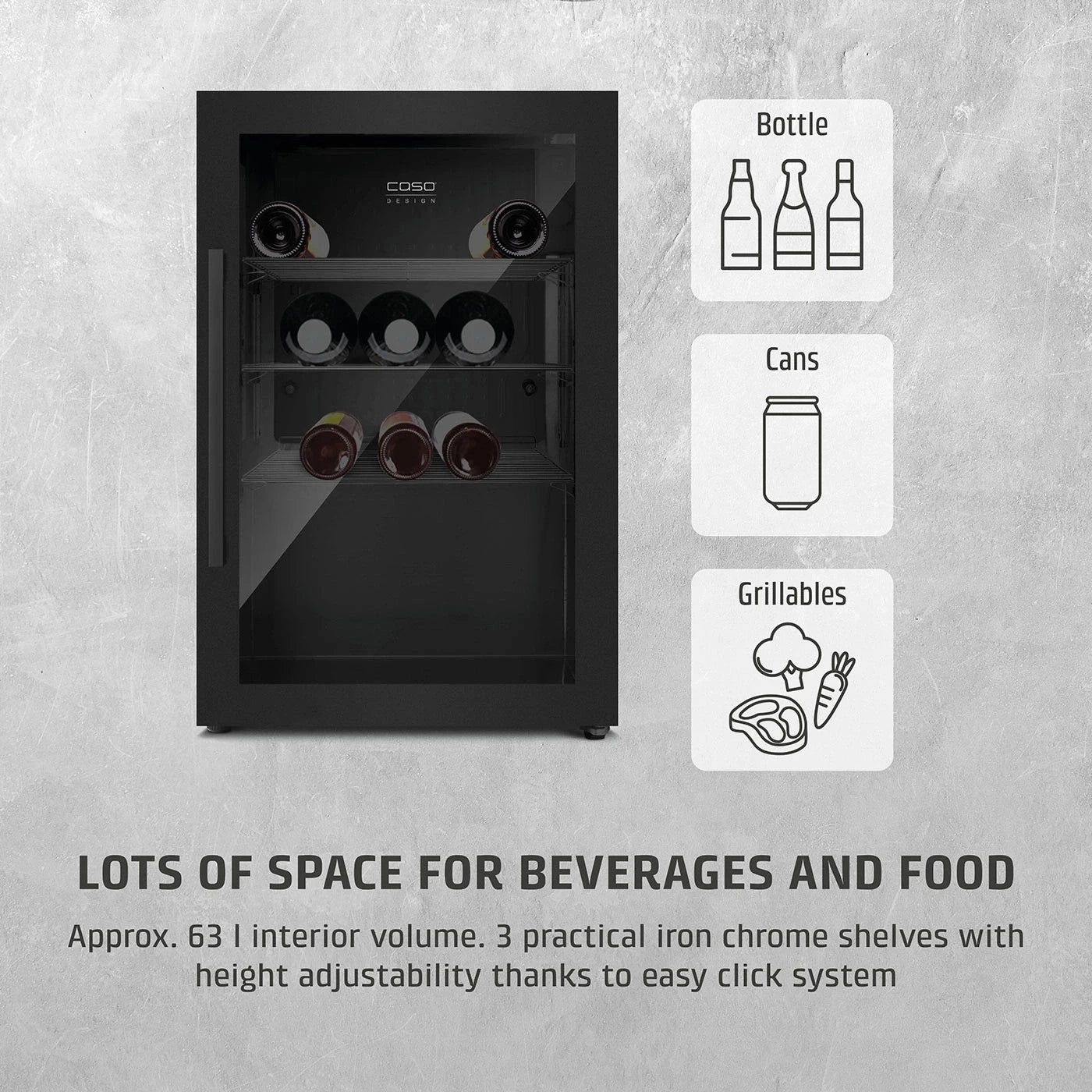 Refrigerador de bebidas Caso Barbecue Cooler Black S-R