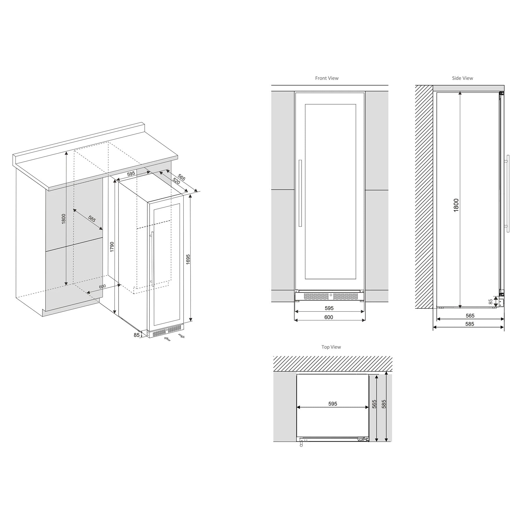 Beverage Cooler ClimaVin Noir160