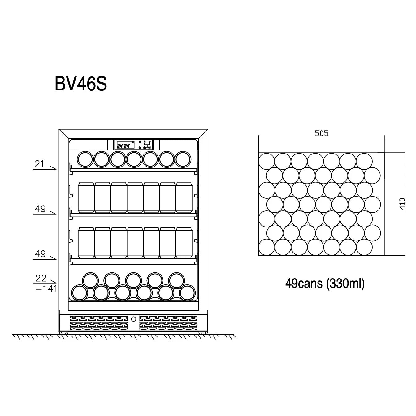 Beverage Cooler ClimaVin Noir73