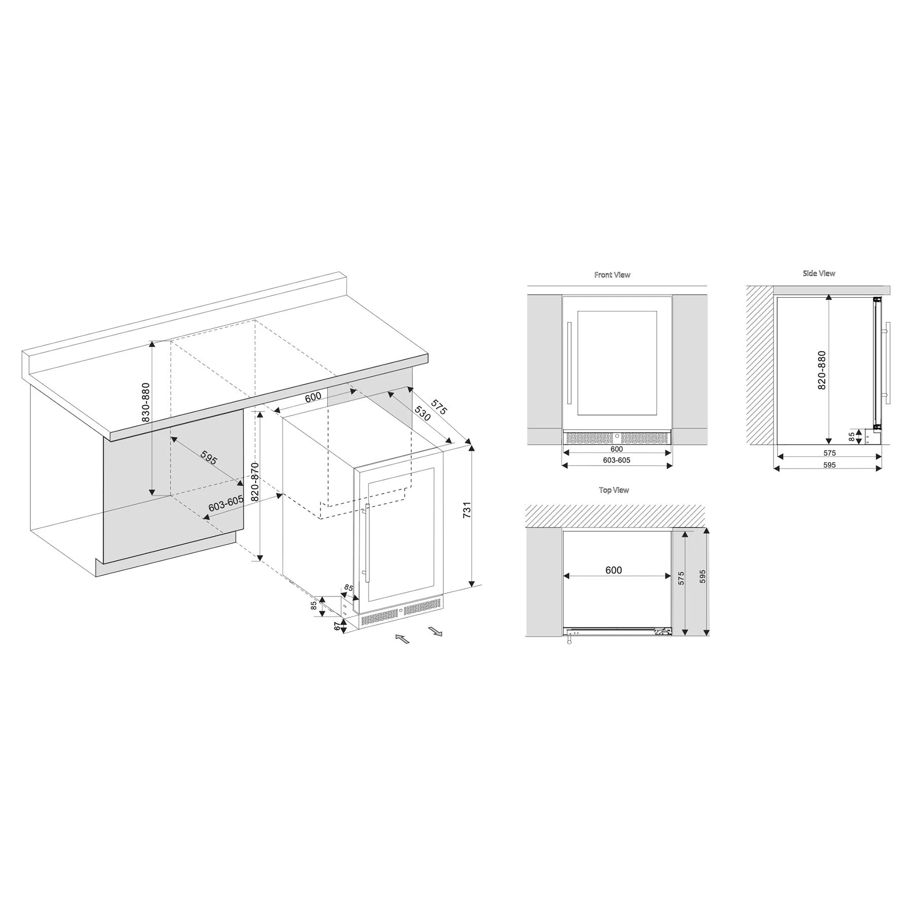 Beverage Cooler ClimaVin Noir73