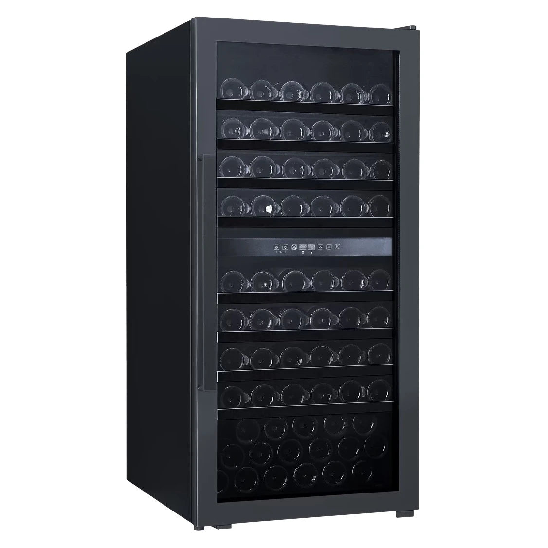 Vinoteca Nestor M Wine NWT2105FN1 de 105 botellas de libre instalación con puerta de cristal negro