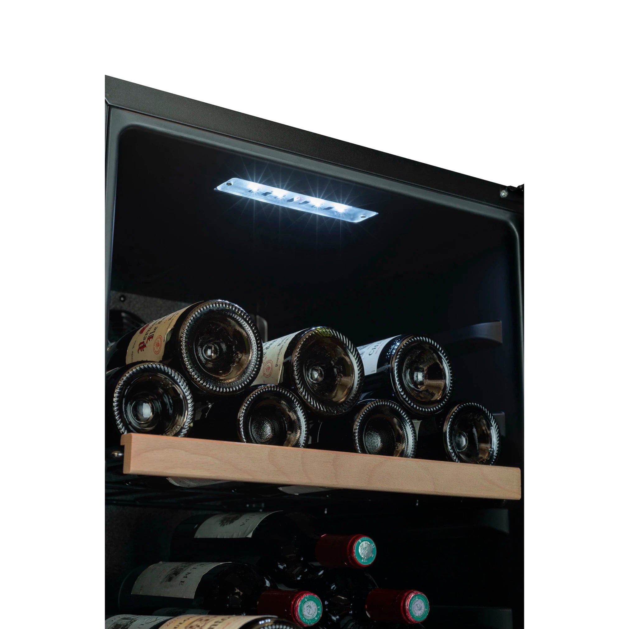 Vinoteca Climadiff CEPAGE108 de 108 botellas, vista del equipo de libre instalación.