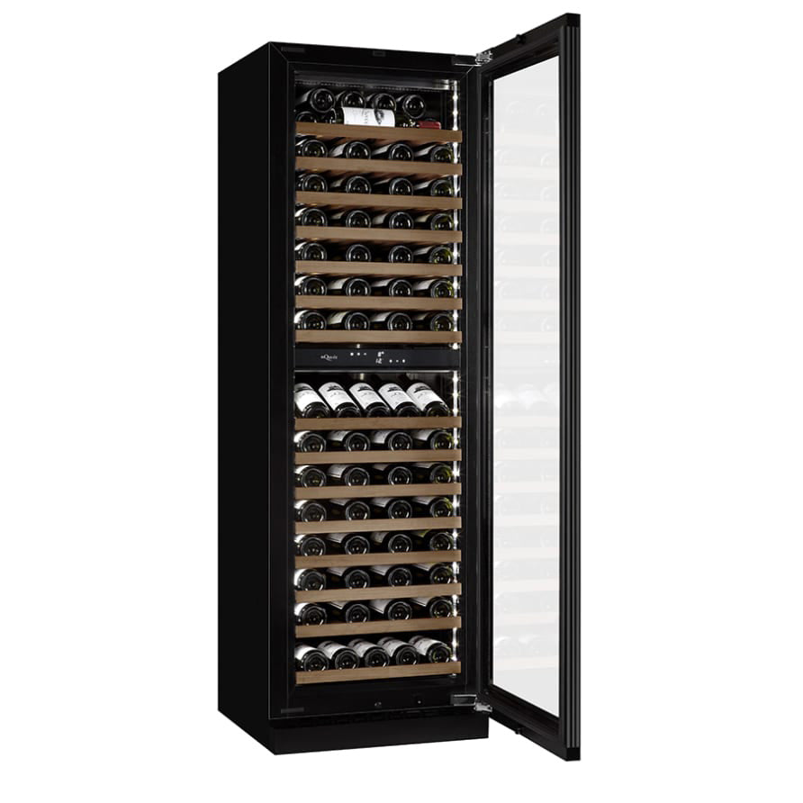 Vinoteca 109 botellas mQuvée WineCave Infinite 187D Push Pull lateral abierta