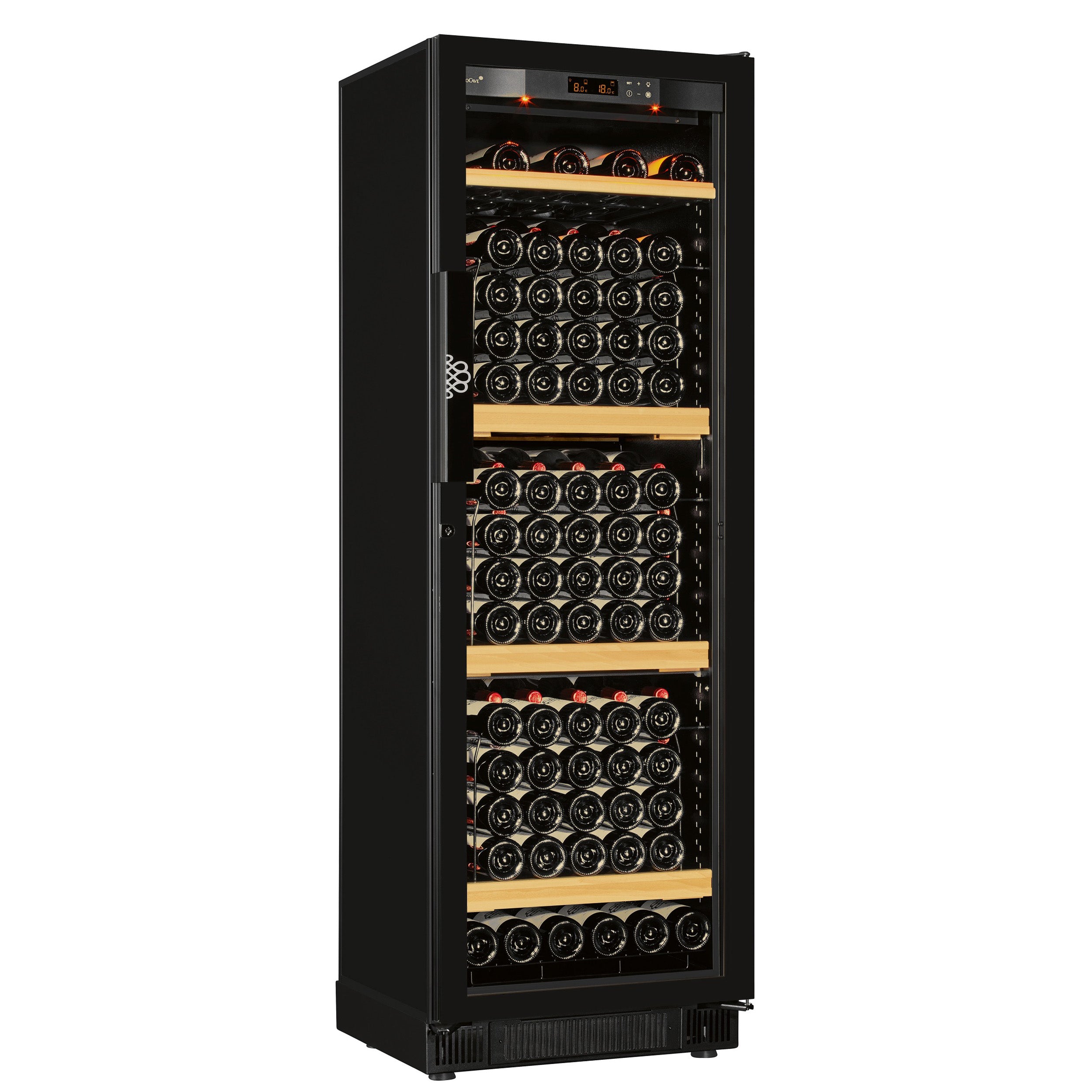 Vinoteca 110 botellas EuroCave Compact LV13 Multitemperatura Full Glass puerta cerrada llena
