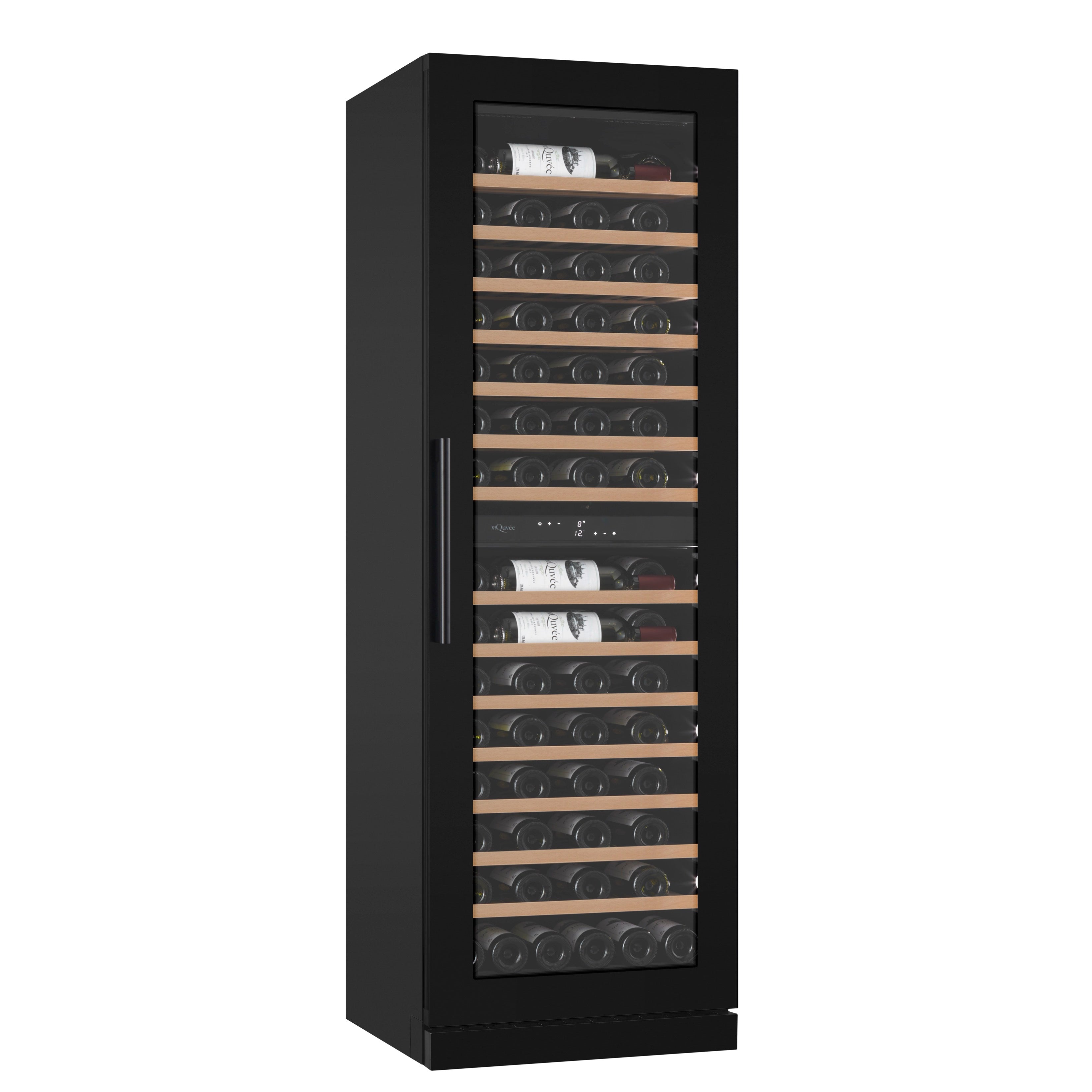 Vinoteca 115 botellas mQuvée WineCave Exclusive 187 Anthracite Black lateral