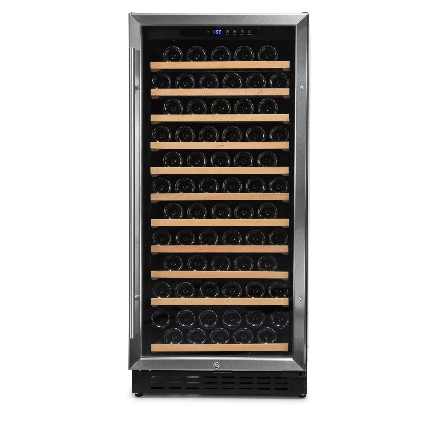 Vinoteca Vinobox V110 GC 1T Inox de 116 botellas con acabado en acero inoxidable.