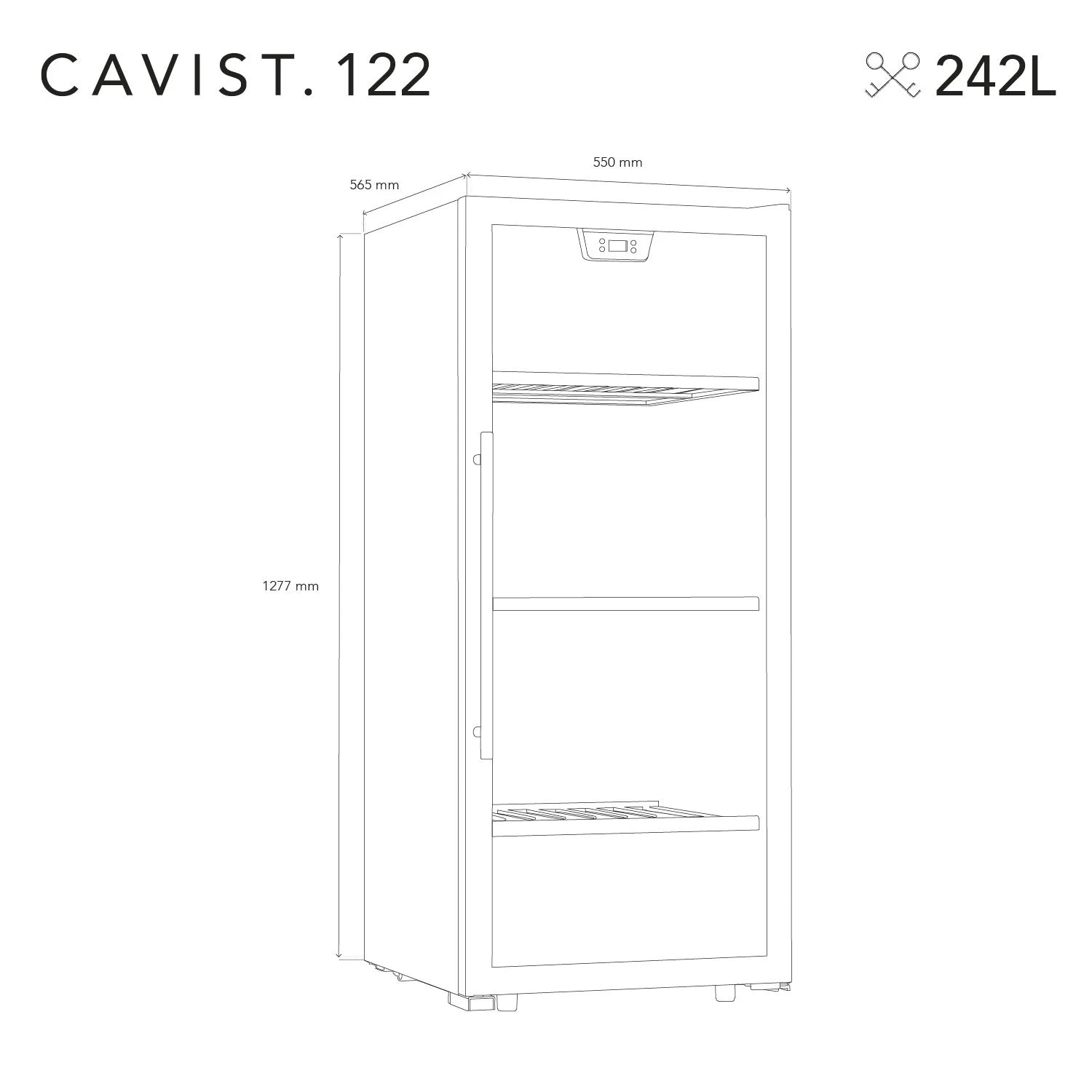 Wine Cooler 122 bottles Les Petits Champs CAVC122
