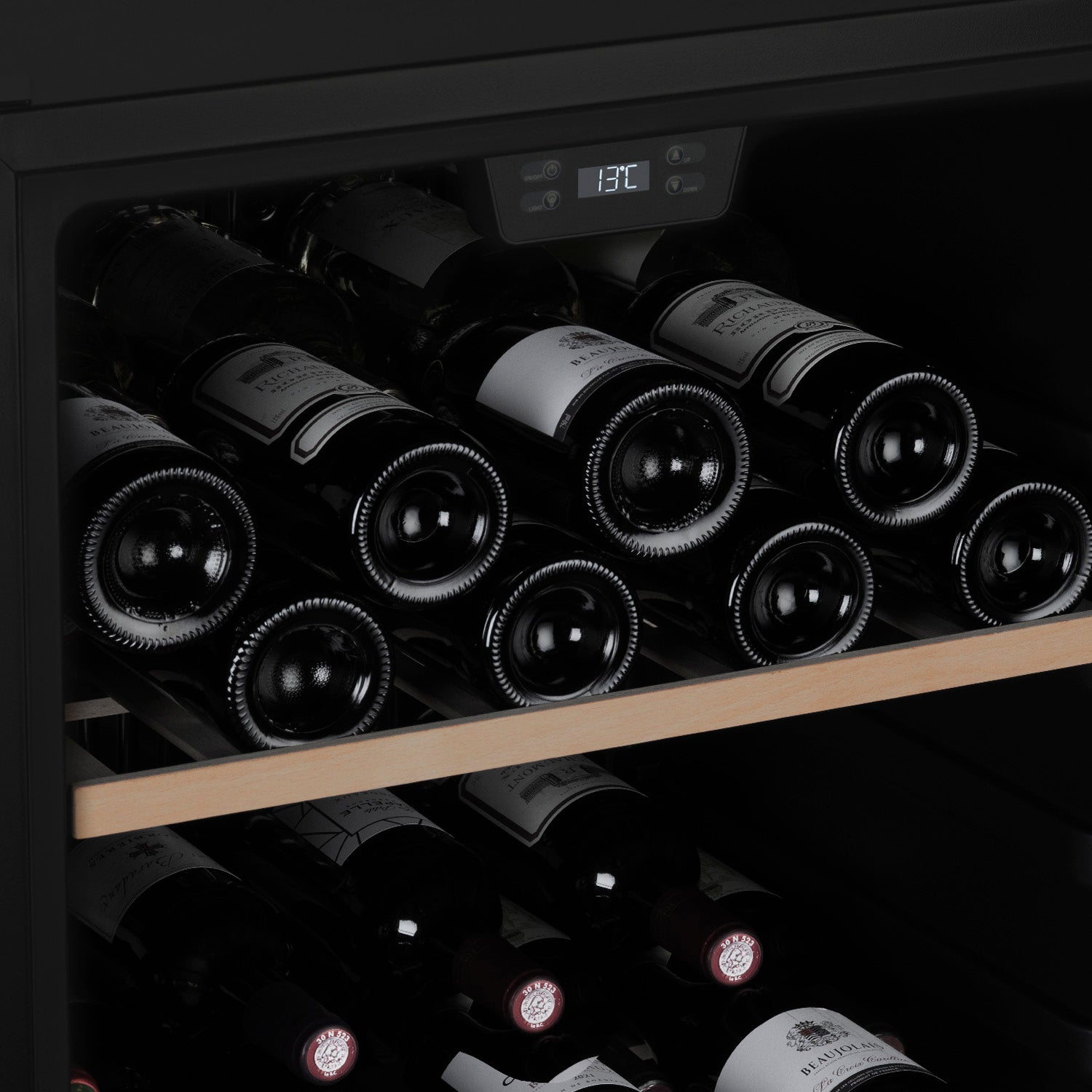 Vinoteca 122 botellas Les Petits Champs CAVCB122 Black panel de control de temperatura