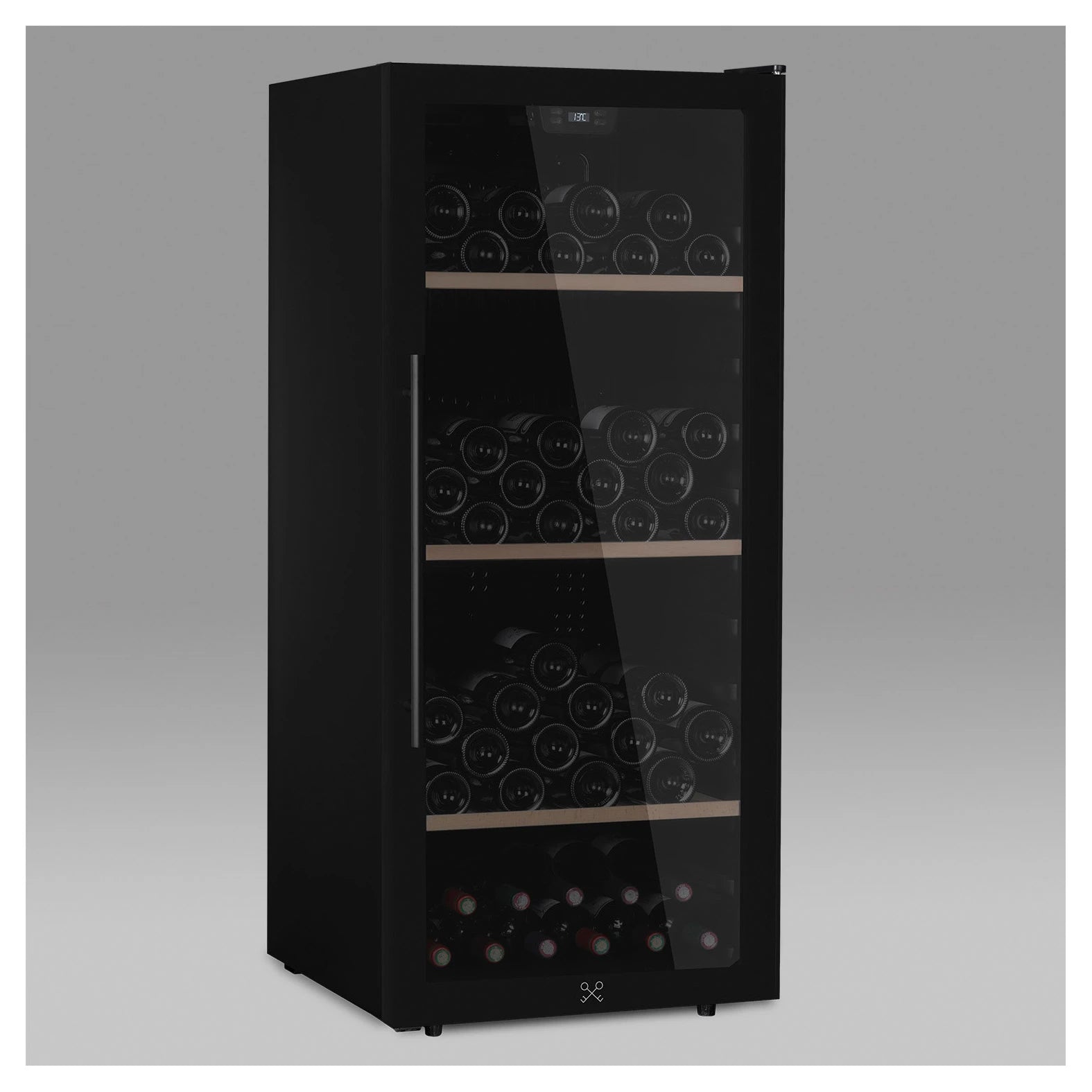 Vinoteca Les Petits Champs CAVCB122 Black para 122 botellas con puerta de cristal