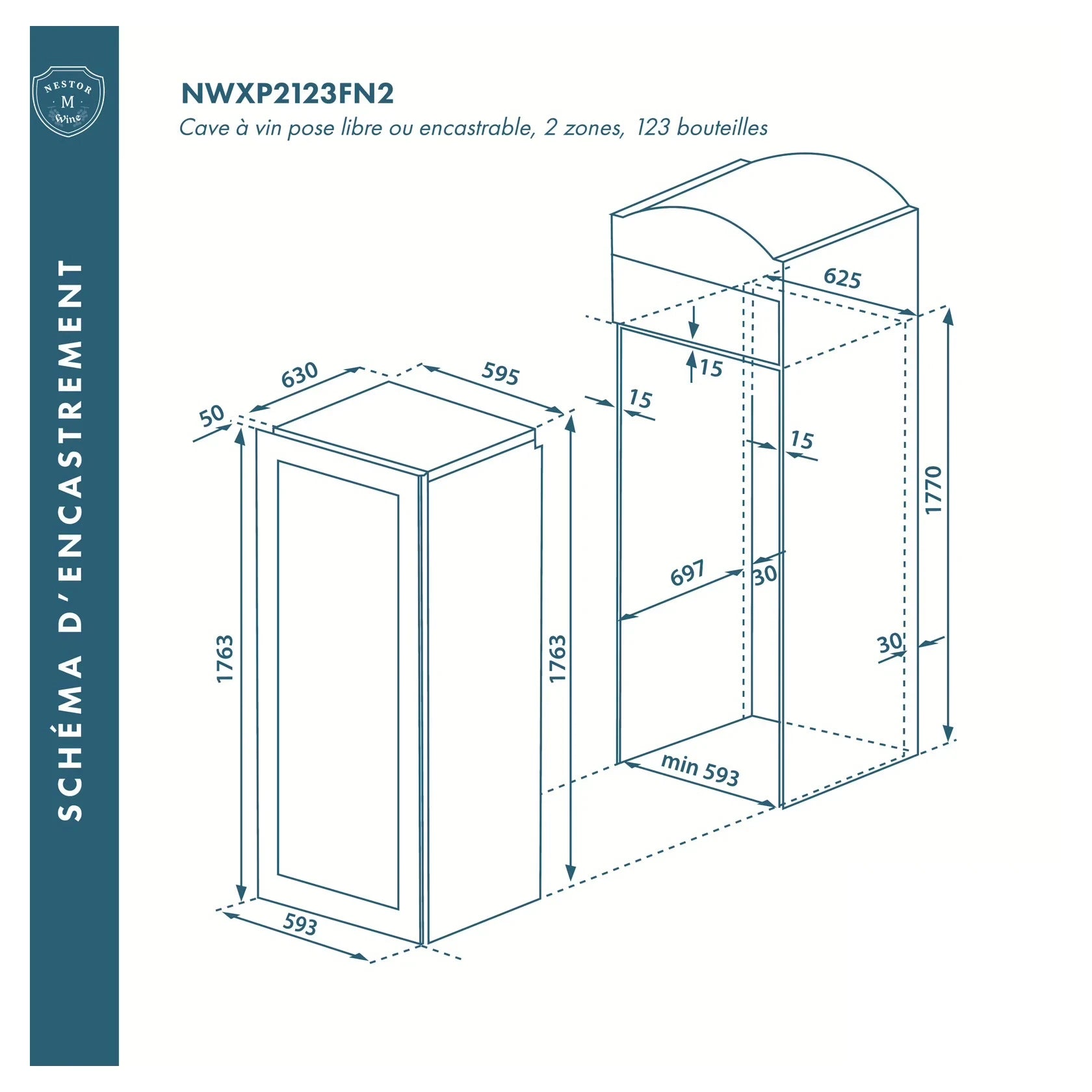 Control de la vinoteca Nestor M Wine NWXP2123FN2
