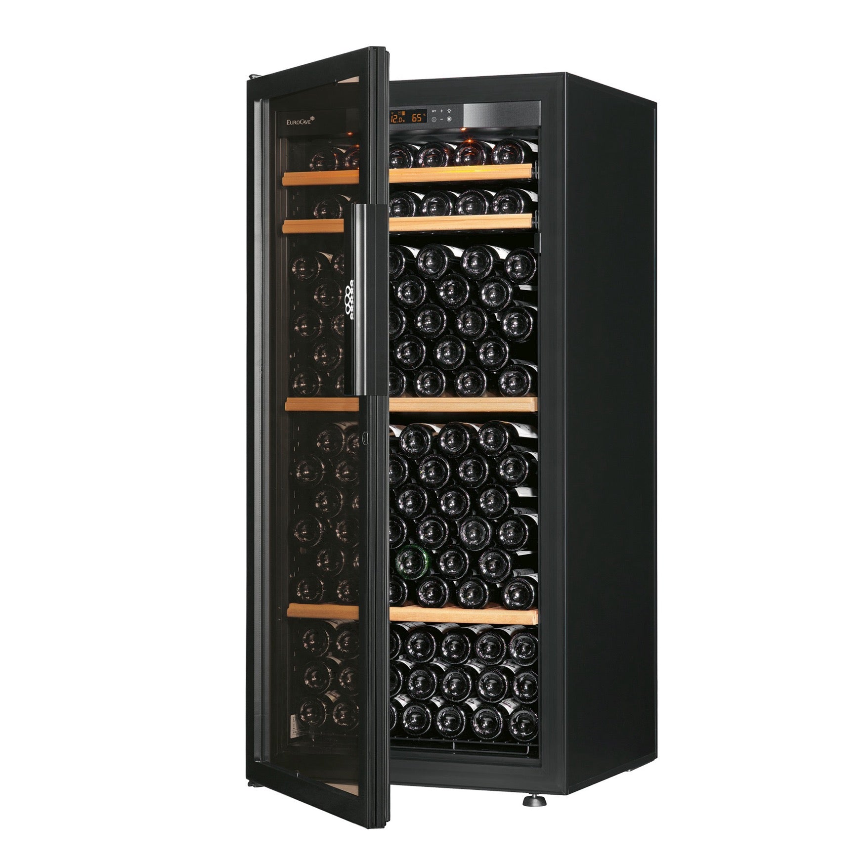 Vinoteca 141 botellas EuroCave Pure MFG10 Full Glass lateral llena