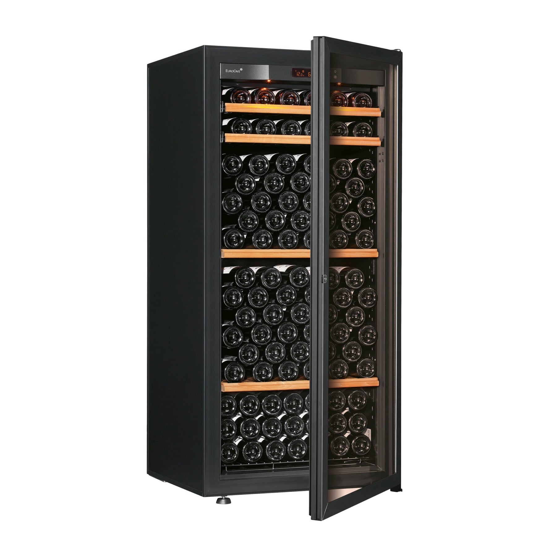 Vinoteca 141 botellas EuroCave Pure MV10 Glass lateral puerta abierta