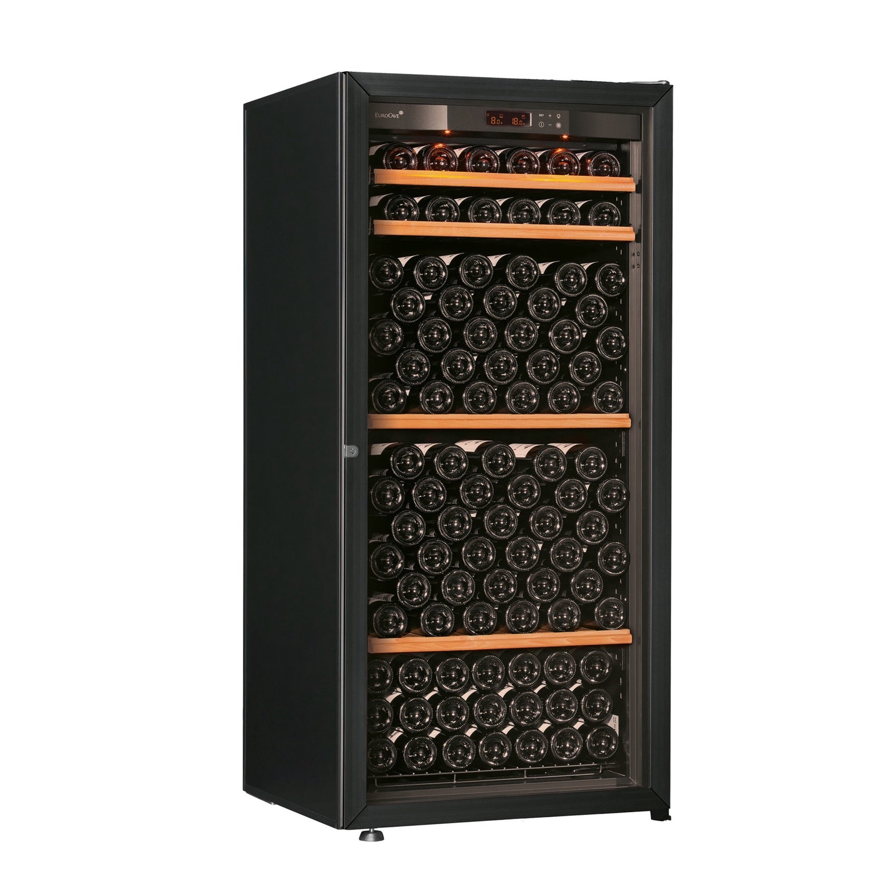 Vinoteca 141 botellas EuroCave Pure MV10 Multitemperatura Glass puerta cerrada llena