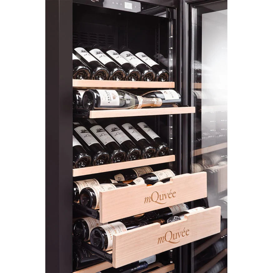 Vinoteca 154 botellas mQuvée VELVET 100 bandejas deslizantes
