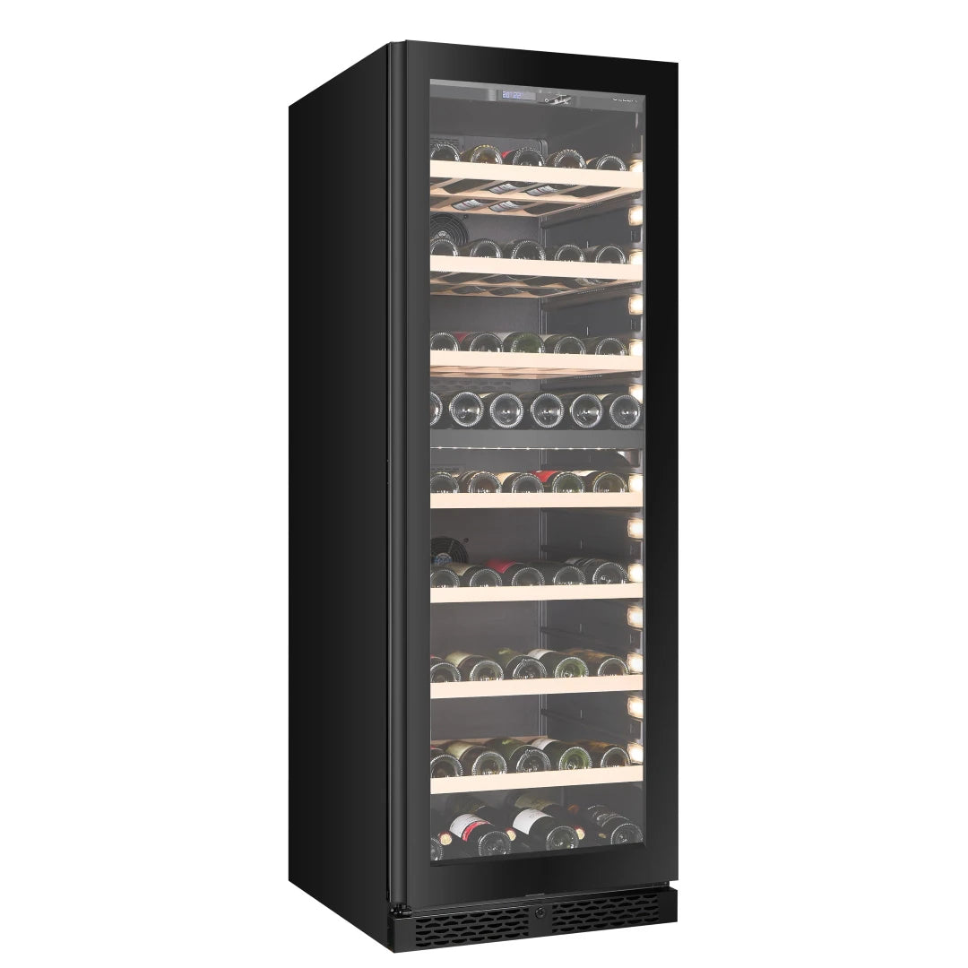 Wine Cooler 154 bottles CELLA W154D Black Dual-zone