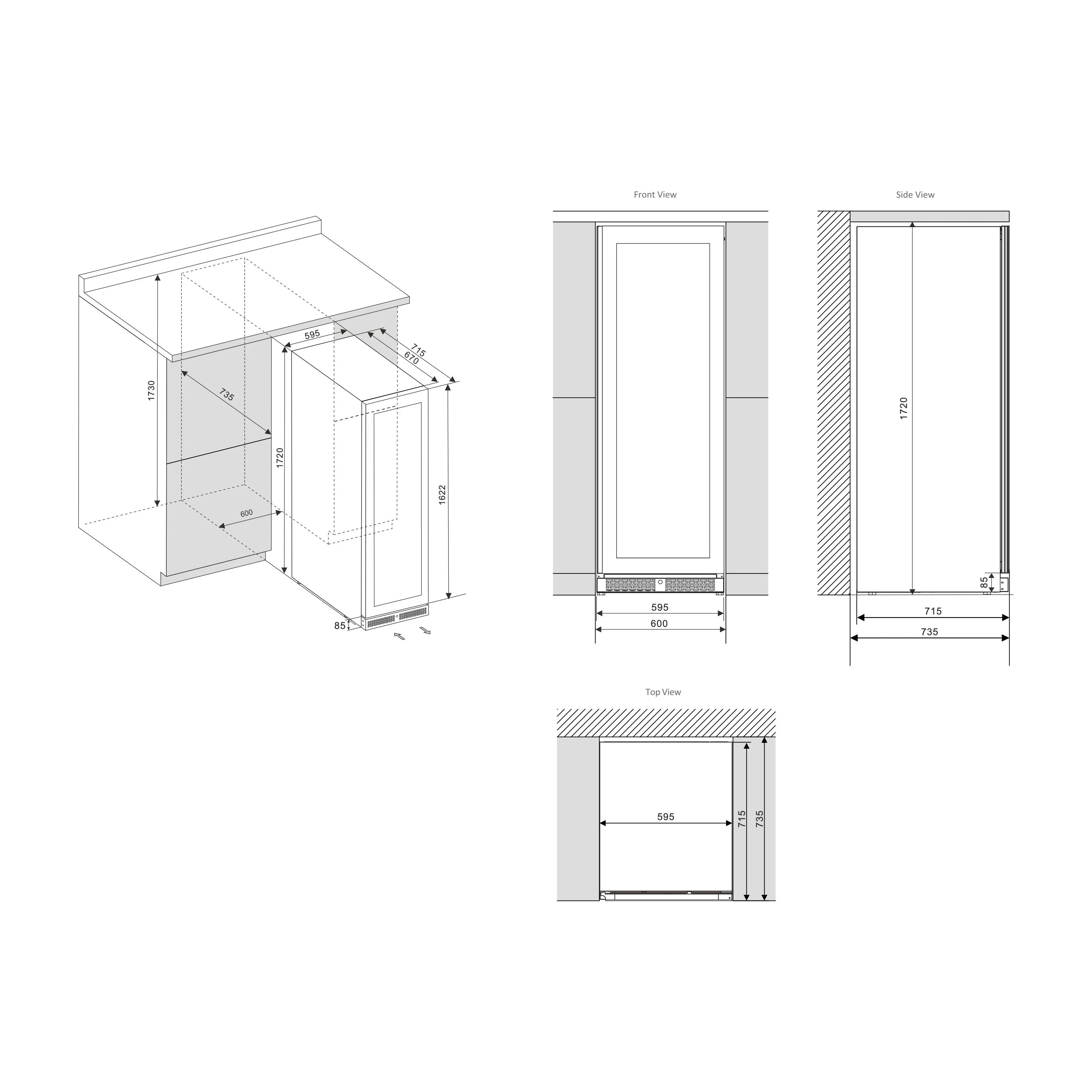 Vinoteca & Refrigerador de bebidas CELLA WBV163D Black