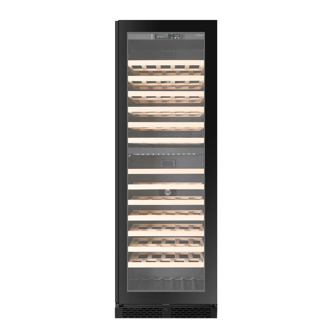 Wine Cooler 154 bottles CELLA FWS154D Black Dual-zone