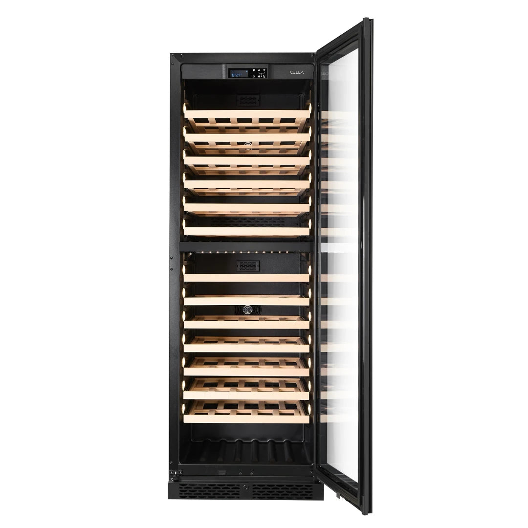 Wine Cooler 154 bottles CELLA FWS154D Black Dual-zone