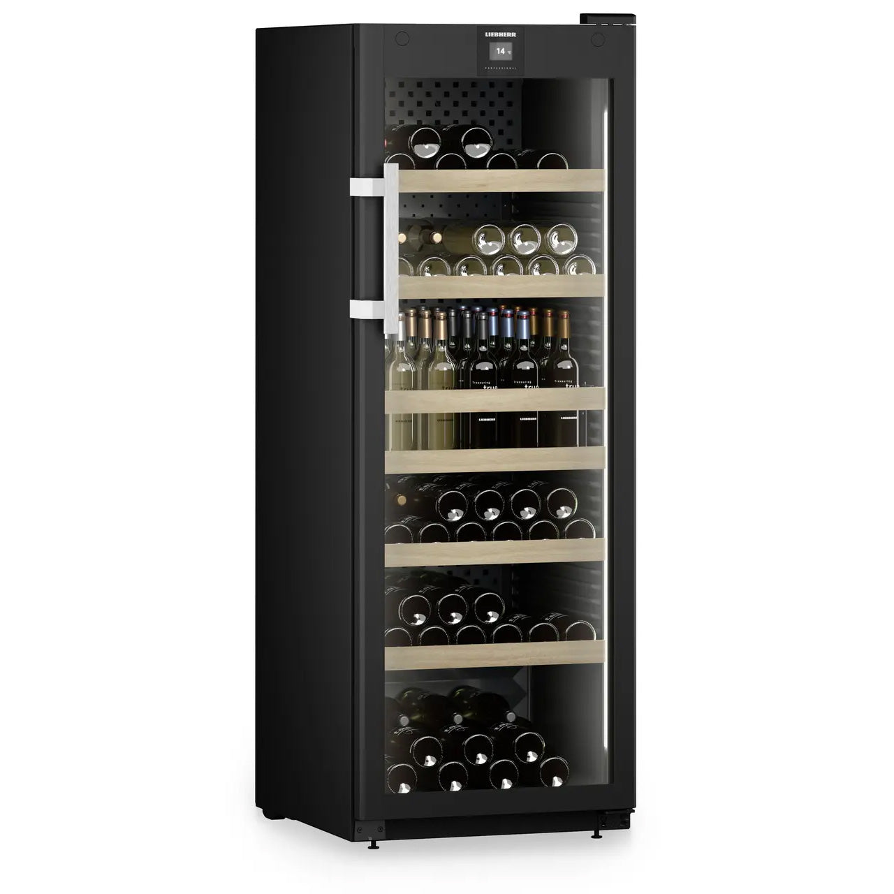 Vinoteca Liebherr Perfection 158 botellas WFbli 5041 lateral puerta cerrada llena