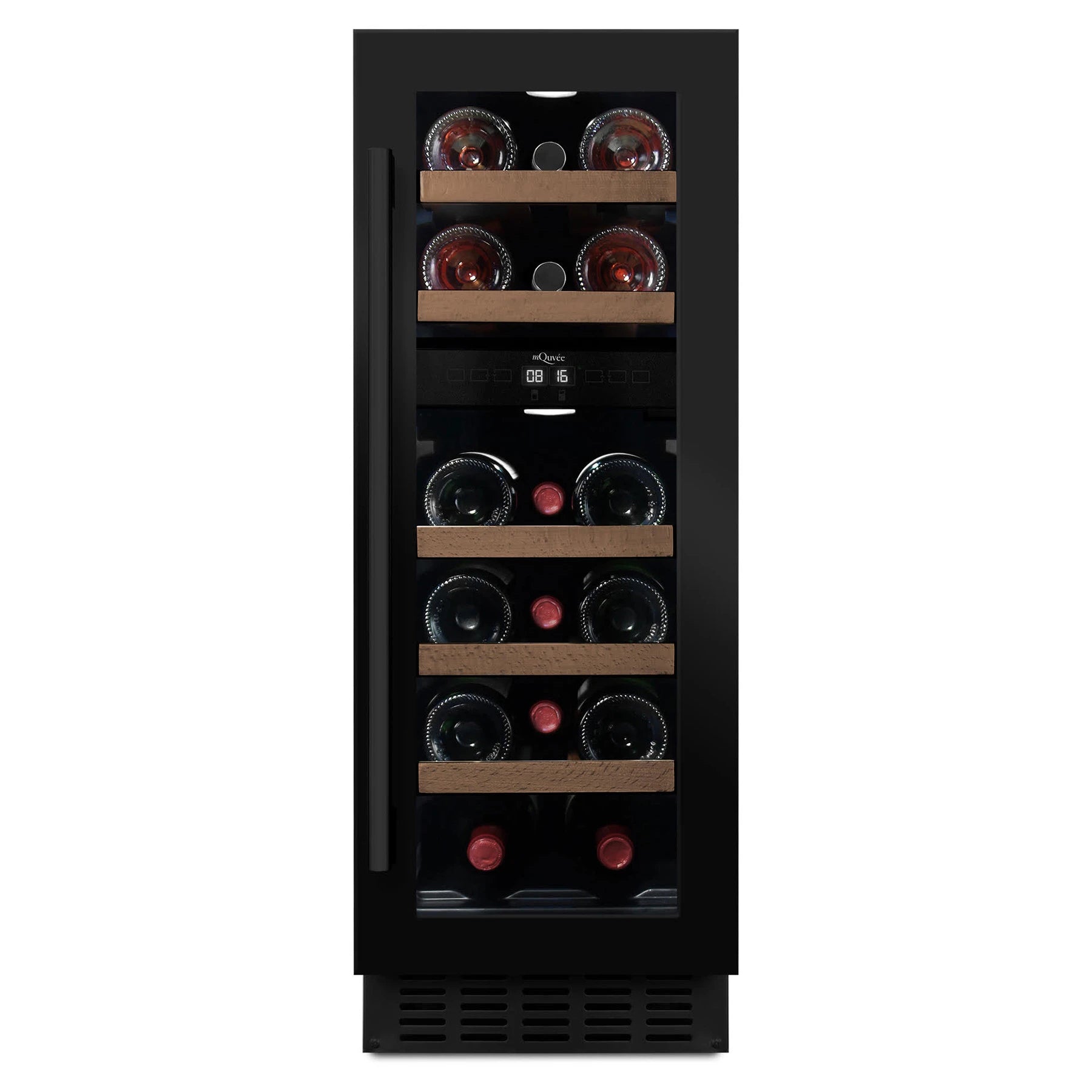 Wine Cooler 16 bottles mQuvée WineCave 700 30D Anthracite Black Dual-zone