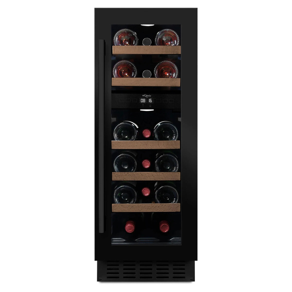 Vinoteca 16 botellas mQuvée WineCave 700 30D Anthracite Black doble zona