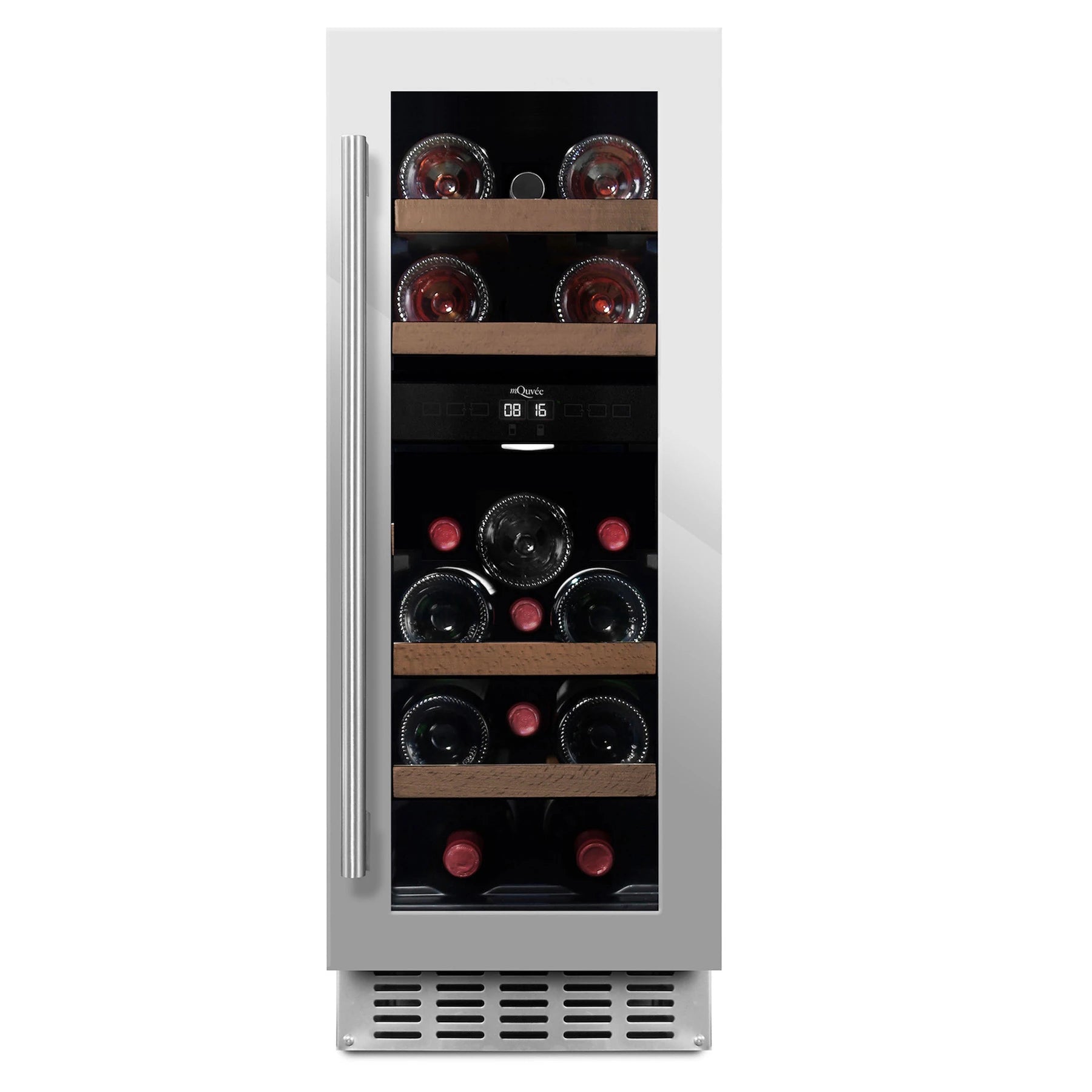 Wine Cooler 16 bottles mQuvée Winecave 700 30D Stainless Dual-zone