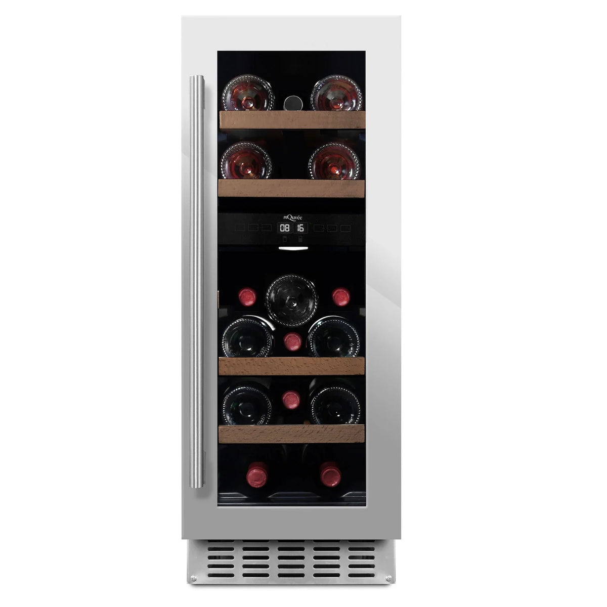 Vinoteca 16 botellas mQuvée WineCave 700 30D Stainless doble zona