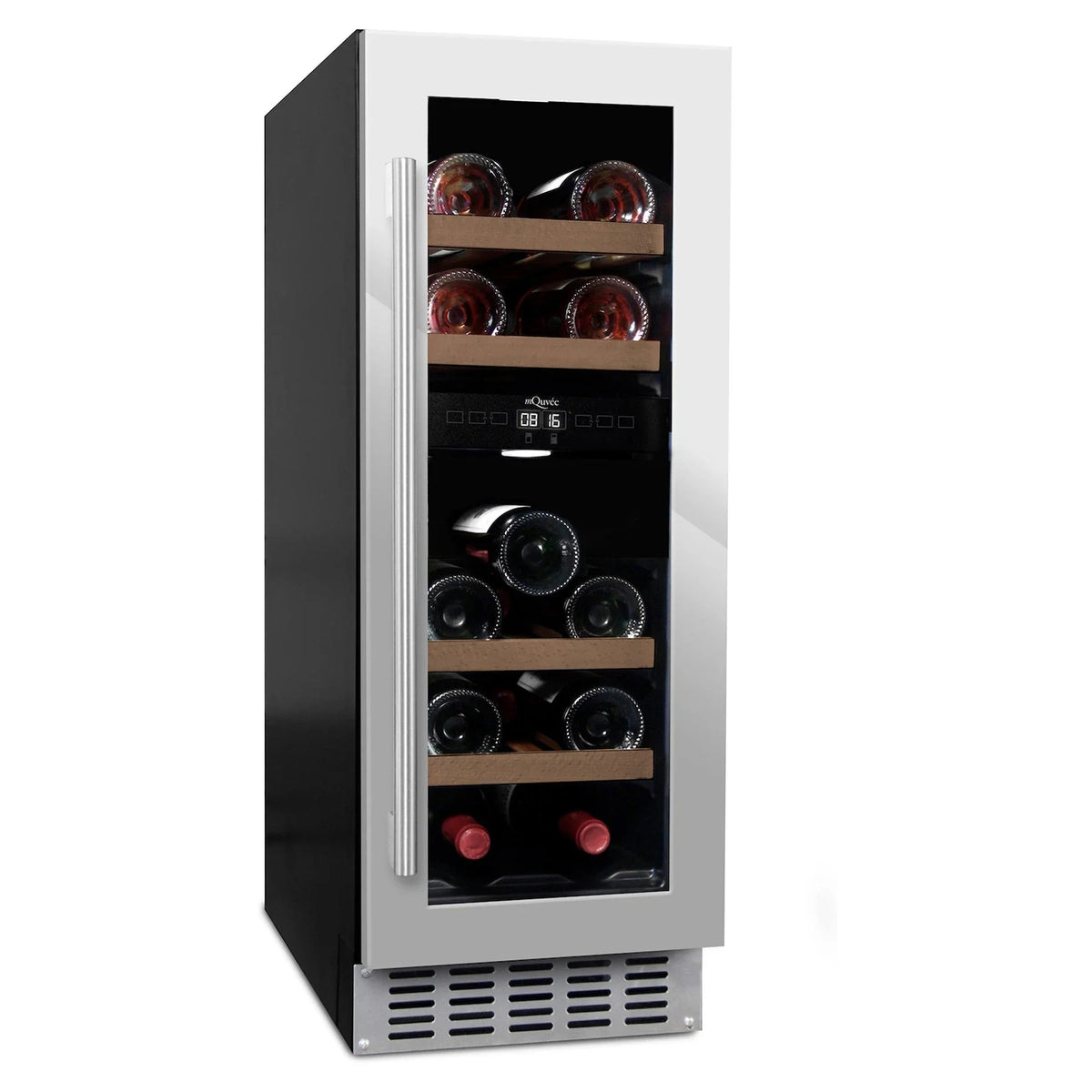 Vinoteca mQuvée WineCave 700 30D Stainless con puerta de cristal anti-UV