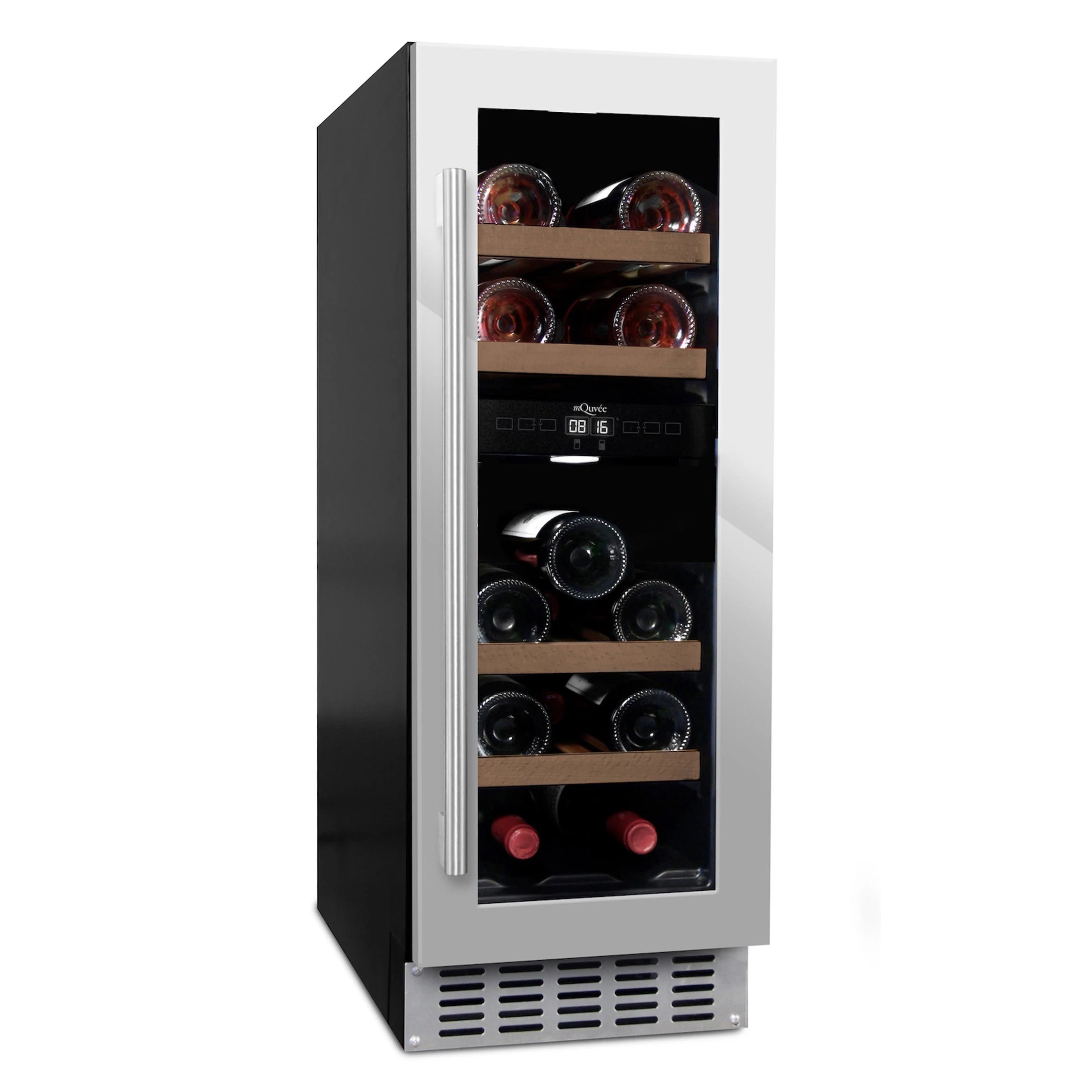 Vinoteca 16 botellas mQuvée WineCave 700 30D Stainless doble zona