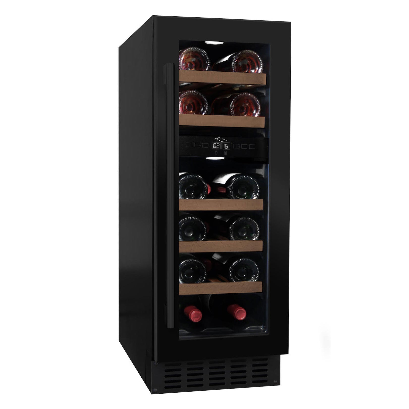 Vinoteca 16 botellas mQuvée WineCave 700 30D doble zona Anthracite Black
