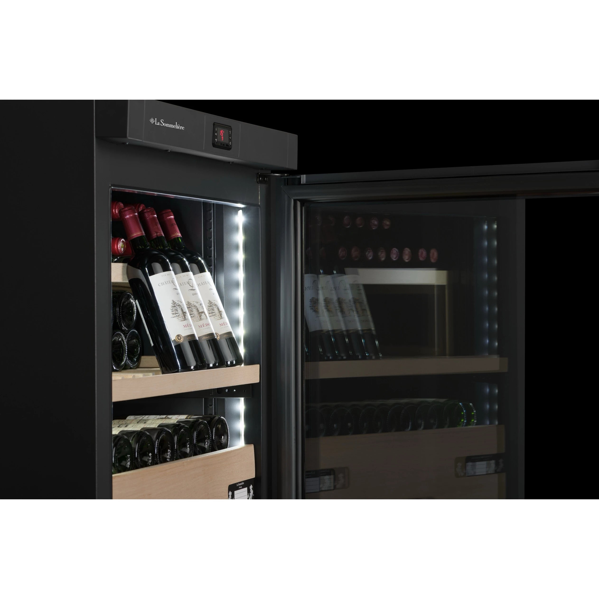 Vinoteca de envejecimiento 166 botellas La Sommelière VIP330VRESTAU Triple zona