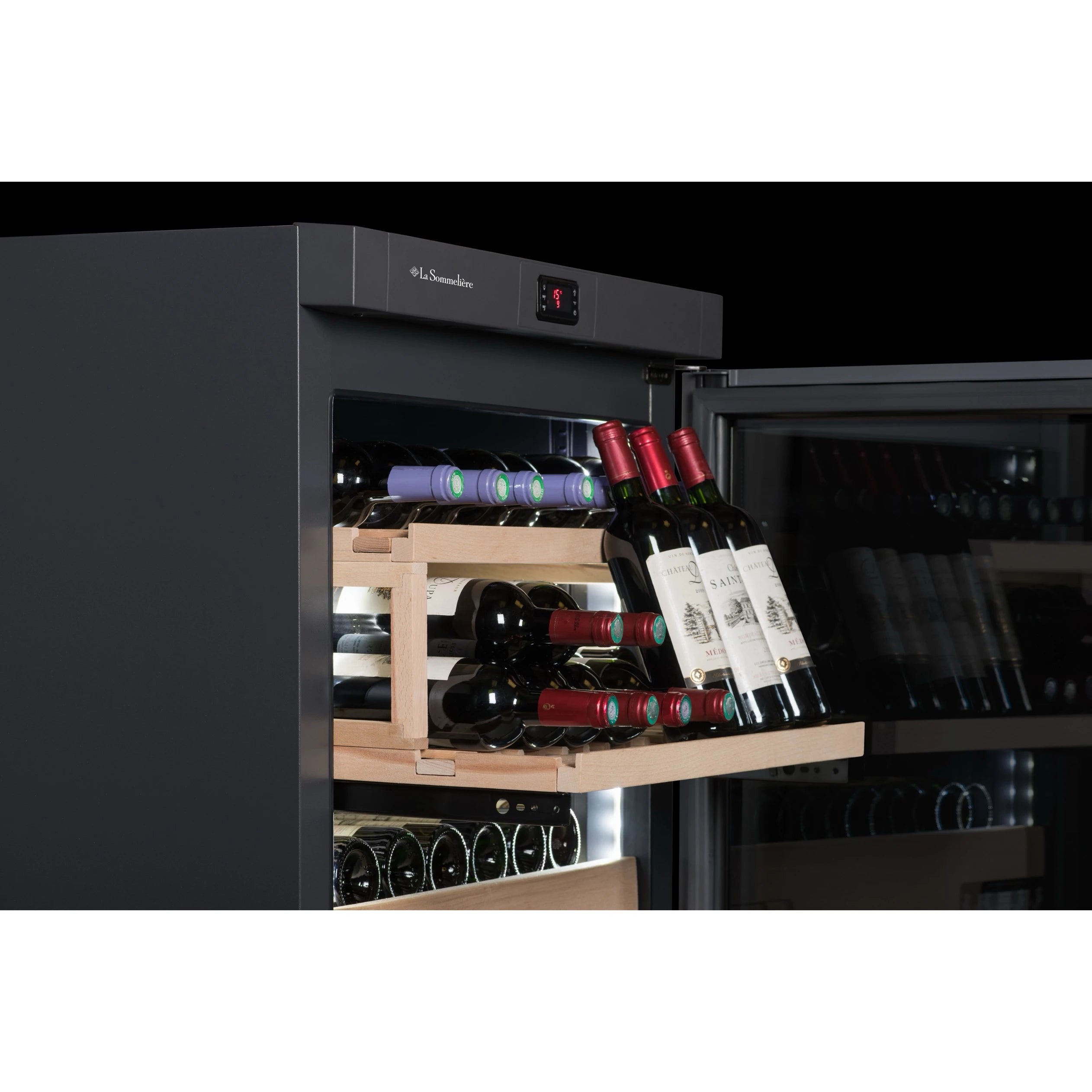 Vinoteca de envejecimiento 166 botellas La Sommelière VIP330VRESTAU Triple zona