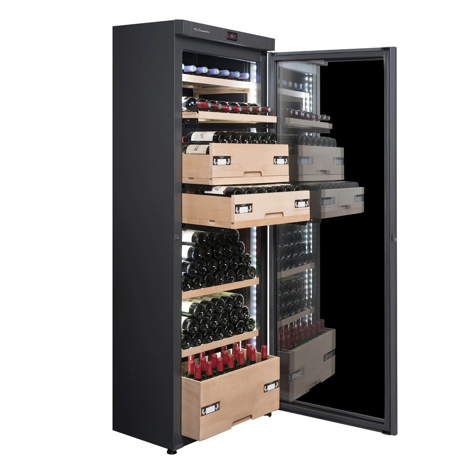Vinoteca de envejecimiento 166 botellas La Sommelière VIP330VRESTAU Triple zona
