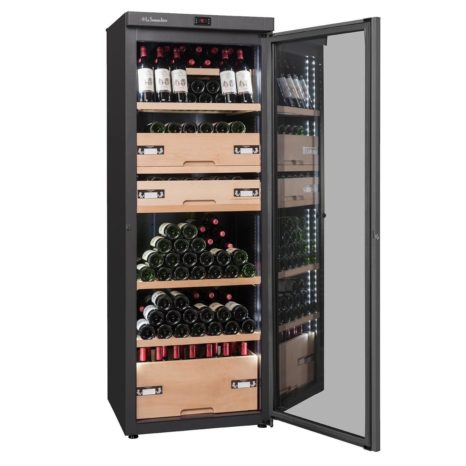 Vinoteca de envejecimiento 166 botellas La Sommelière VIP330VRESTAU Triple zona