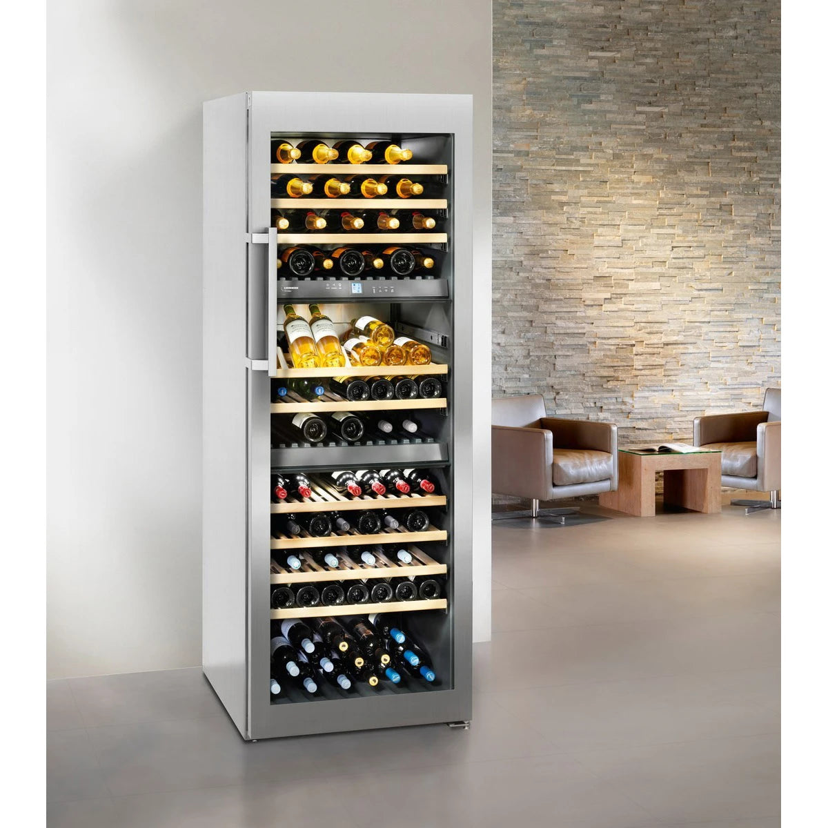 Wine Cooler 178 Bottles Liebherr WTES5872 3 Zone Stainless Steel